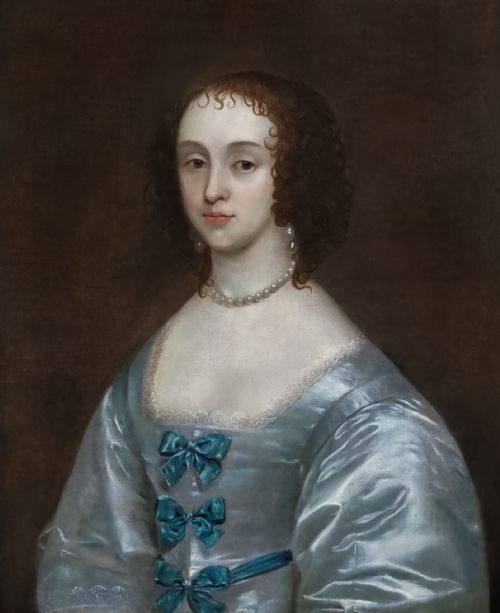 C1637 PORTRAIT OF A LADY KATHERINE ST AUBYN CIRCLE OF CORNELIUS JOHNSON 15931664 OIL ON CANVAS PAINTING - ADDITIONAL PHOTO 1