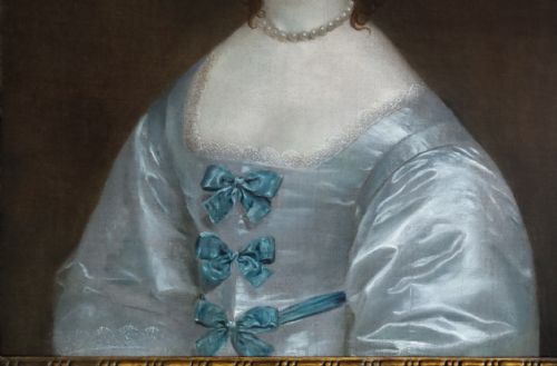 C1637 PORTRAIT OF A LADY KATHERINE ST AUBYN CIRCLE OF CORNELIUS JOHNSON 15931664 OIL ON CANVAS PAINTING - ADDITIONAL PHOTO 3