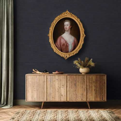C1720 PORTRAIT OF A LADY IN A RED SILK DRESS CIRCLE OF JONATHAN RICHARDSON 16671745 ANTIQUE OIL ON CANVAS PAINTING - ADDITIONAL PHOTO 4