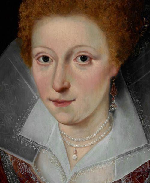 DATED 1606 PORTRAIT OF PRINCESS ELIZABETH LATER QUEEN OF BOHEMIA CIRCLE OF ROBERT PEAKE THE ELDER C15511626 OIL PAINTING ON PANEL - ADDITIONAL PHOTO 2