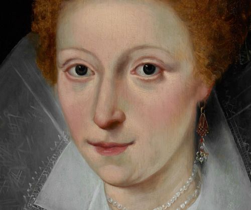 DATED 1606 PORTRAIT OF PRINCESS ELIZABETH LATER QUEEN OF BOHEMIA CIRCLE OF ROBERT PEAKE THE ELDER C15511626 OIL PAINTING ON PANEL - ADDITIONAL PHOTO 3