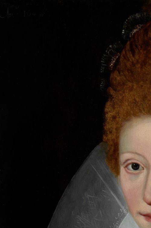 DATED 1606 PORTRAIT OF PRINCESS ELIZABETH LATER QUEEN OF BOHEMIA CIRCLE OF ROBERT PEAKE THE ELDER C15511626 OIL PAINTING ON PANEL - ADDITIONAL PHOTO 4
