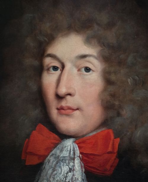 1680'S PORTRAIT OF A GENTLEMAN IN A LACE CRAVAT AND ARMOUR CIRCLE OF PIERRE MIGNARD 16121695 CALLED MIGNARD LE ROMAIN ANTIQUE OIL ON CANVAS PAINTING - ADDITIONAL PHOTO 4