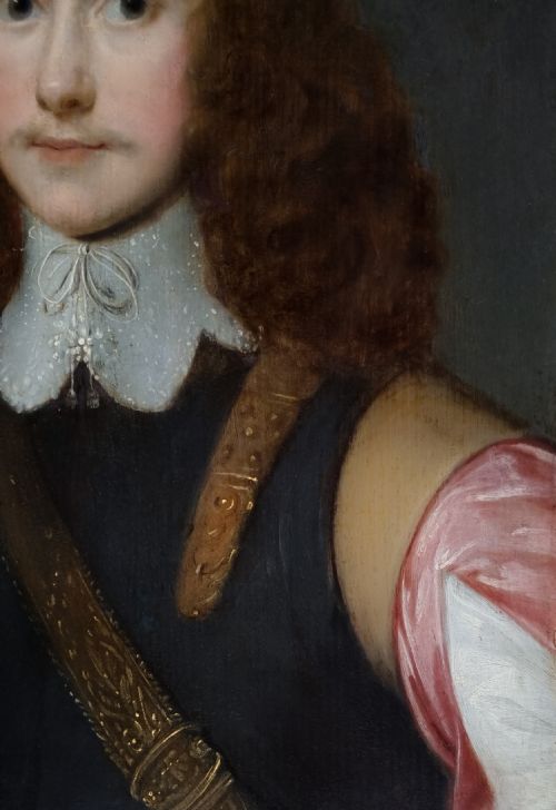 C1638 PORTRAIT OF A GENTLEMAN IN A CURRAS AND WHITE COLLAR THOMAS BRUCE EARL OF ELGIN ATTRIBUTED TO THEODORE RUSSEL 16141689 OIL ON PANEL PAINTING - ADDITIONAL PHOTO 7