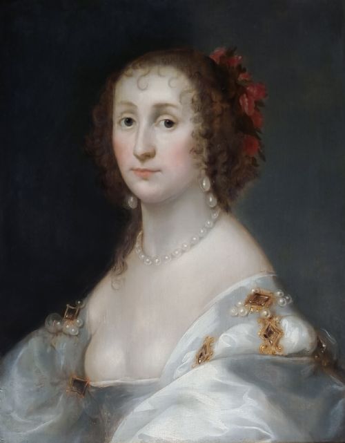 C1638 PORTRAIT OF A LADY DIANA CECIL COUNTESS OF ELGIN ATTRIBUTED TO THEODORE RUSSEL 16141689 OIL ON PANEL PAINTING - ADDITIONAL PHOTO 7