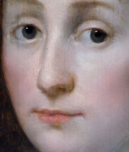 C1638 PORTRAIT OF A LADY DIANA CECIL COUNTESS OF ELGIN ATTRIBUTED TO THEODORE RUSSEL 16141689 OIL ON PANEL PAINTING - ADDITIONAL PHOTO 10