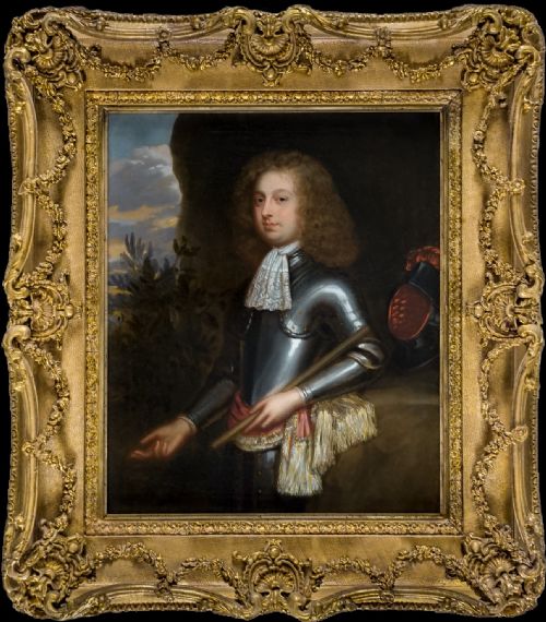 portrait of sir richard knight c1676 studio of willem wissing c16561687 oil on canvas painting - CATEGORY: ANTIQUE ART - DATED 17TH CENTURY