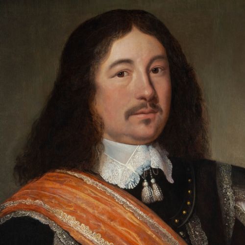 fig 3. c.1650 Portrait of a Gentleman with a Sash and Gloves; Circle of Bartholomeus van der Helst, Antique oil on panel painting
