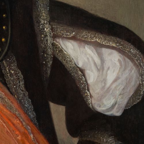 fig 5. c.1650 Portrait of a Gentleman with a Sash and Gloves; Circle of Bartholomeus van der Helst, Antique oil on panel painting