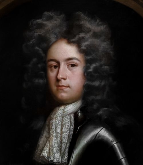 PORTRAIT OF A GENTLEMAN IN ARMOUR JAMES CECIL 4TH EARL OF SALISBURY CIRCLE OF WILLEM WISSING 16561687 OIL ON CANVAS PAINTING - ADDITIONAL PHOTO 7