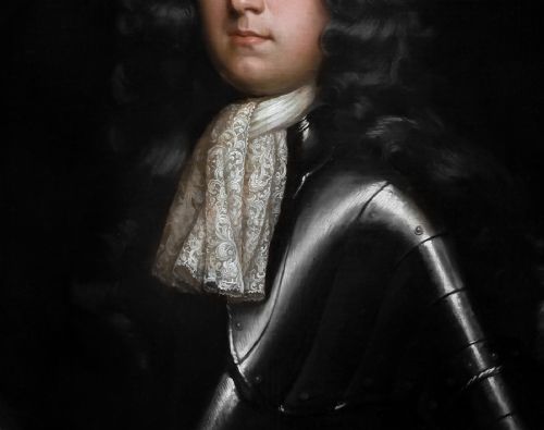 PORTRAIT OF A GENTLEMAN IN ARMOUR JAMES CECIL 4TH EARL OF SALISBURY CIRCLE OF WILLEM WISSING 16561687 OIL ON CANVAS PAINTING - ADDITIONAL PHOTO 9