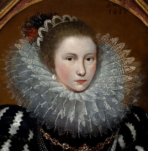 PORTRAIT OF A YOUNG LADY IN AN ELABORATE RUFF DATED 1617 CIRCLE OF FRANS POURBUS THE YOUNGER 15691622 OIL ON CANVAS PAINTING - ADDITIONAL PHOTO 3