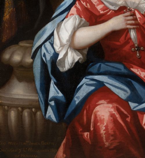 PORTRAIT OF LADY ELIZABETH BERTIE NEE WILLOUGHBY INSCRIBED 1692 ATTRIBUTED TO JAN VAN DER VAART C16471727 OIL ON CANVAS PAINTING - ADDITIONAL PHOTO 8