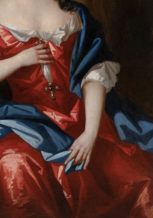 PORTRAIT OF LADY ELIZABETH BERTIE NEE WILLOUGHBY INSCRIBED 1692 ATTRIBUTED TO JAN VAN DER VAART C16471727 OIL ON CANVAS PAINTING - ADDITIONAL PHOTO 9