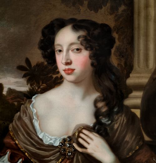 PORTRAIT OF MARY OF MODENA WHEN DUCHESS OF YORK C167580 STUDIO OF SIR PETER LELY 161880 OIL ON CANVAS PAINTING - ADDITIONAL PHOTO 6