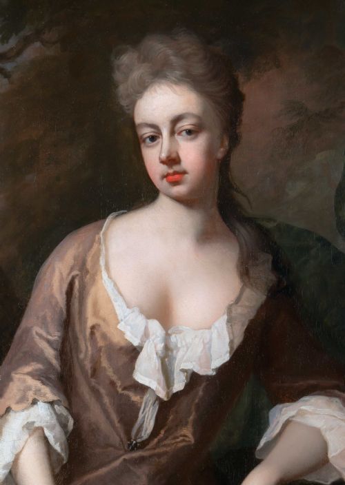 PORTRAIT OF LADY CATHERINE EDWIN NE MONTAGU IN A WOODLAND C1697 BY MICHAEL DAHL 16591743 OIL ON CANVAS PAINTING - ADDITIONAL PHOTO 6