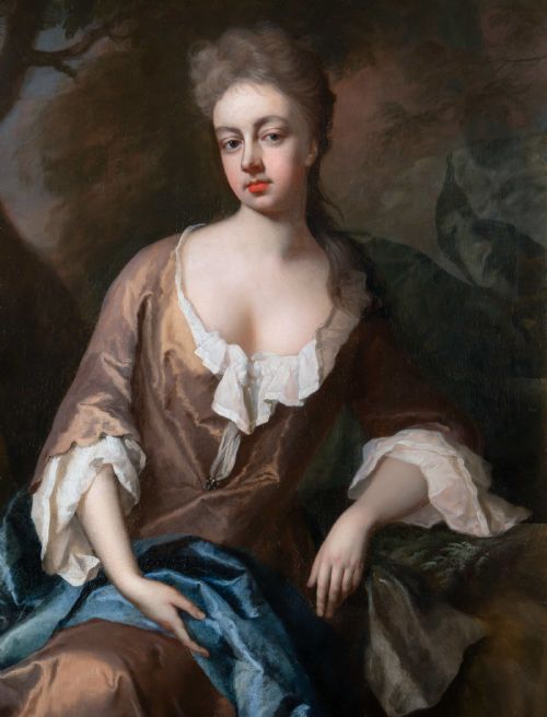 PORTRAIT OF LADY CATHERINE EDWIN NE MONTAGU IN A WOODLAND C1697 BY MICHAEL DAHL 16591743 OIL ON CANVAS PAINTING - ADDITIONAL PHOTO 7