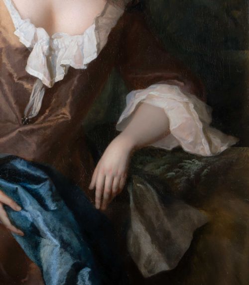 PORTRAIT OF LADY CATHERINE EDWIN NE MONTAGU IN A WOODLAND C1697 BY MICHAEL DAHL 16591743 OIL ON CANVAS PAINTING - ADDITIONAL PHOTO 8