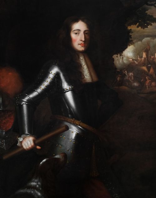 PORTRAIT OF WILLIAM OF ORANGE 16501702 LATER WILLIAM III BEFORE A BATTLEFIELD C1680 CIRCLE OF PETER LELY 16181680 OIL ON CANVAS PAINTING - ADDITIONAL PHOTO 2