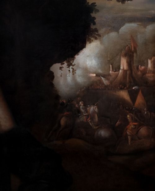 PORTRAIT OF WILLIAM OF ORANGE 16501702 LATER WILLIAM III BEFORE A BATTLEFIELD C1680 CIRCLE OF PETER LELY 16181680 OIL ON CANVAS PAINTING - ADDITIONAL PHOTO 4