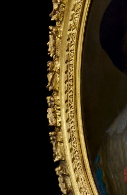 PORTRAIT OF A LADY QUEEN HENRIETTA MARIA IN RIDING DRESS AND HAT C1640 STUDIO OF SIR ANTHONY VAN DYCK 15991641 OIL ON CANVAS PAINTING - ADDITIONAL PHOTO 4