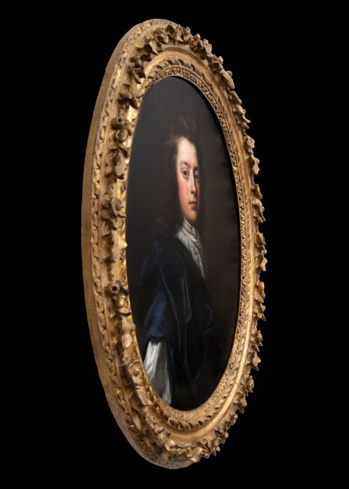 PORTRAIT OF A GENTLEMAN WITH BLUE CLOAK PORTRAIT OF A LADY IN RUSSET DRESS C1697 BY THOMAS MURRAY 16631735 OIL ON CANVAS PAINTINGS - ADDITIONAL PHOTO 3