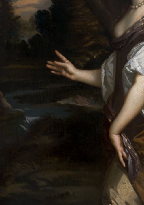 PORTRAIT OF ELIZABETH WRIOTHESLEY COUNTESS OF NORTHUMBERLAND 16461690 LATER DUCHESS OF MONTAGU C16651669 STUDIO OF PETER LELY 16181680 OIL ON CANVAS PAINTING - ADDITIONAL PHOTO 4