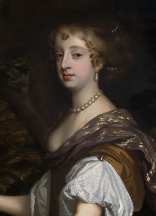 PORTRAIT OF ELIZABETH WRIOTHESLEY COUNTESS OF NORTHUMBERLAND 16461690 LATER DUCHESS OF MONTAGU C16651669 STUDIO OF PETER LELY 16181680 OIL ON CANVAS PAINTING - ADDITIONAL PHOTO 6