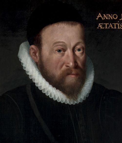 CIVIC PORTRAIT OF A GENTLEMAN IN A DOUBLET BESIDE A TABLE WITH A CLOCK DATED 1595 CIRCLE OF FRANS POURBUS THE ELDER 15451581 OIL ON PANEL PAINTING - ADDITIONAL PHOTO 4