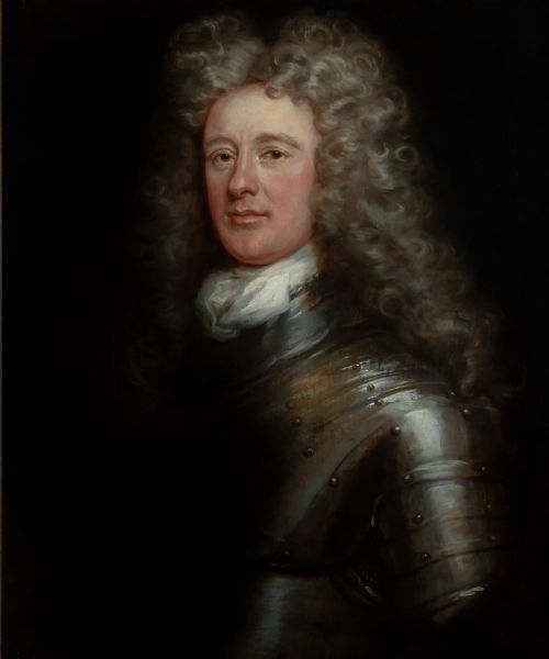 fig 3. Portrait of Gentleman, David Erskine, 13th Laird of Dun in Armour c.1700; Studio of John Baptiste de Medina, oil on canvas painting