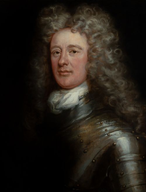 fig 4. Portrait of Gentleman, David Erskine, 13th Laird of Dun in Armour c.1700; Studio of John Baptiste de Medina, oil on canvas painting