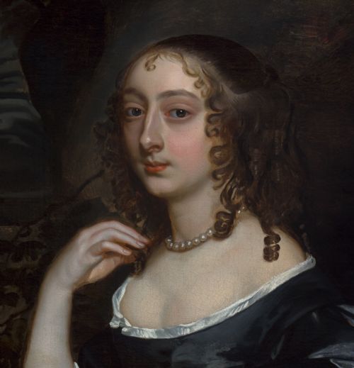 PORTRAIT OF A LADY POSSIBLY ELIZABETH PERCY COUNTESS OF ESSEX 16361718 C16601665 STUDIO OF SIR PETER LELY 16181680 OIL ON CANVAS PAINTING - ADDITIONAL PHOTO 7