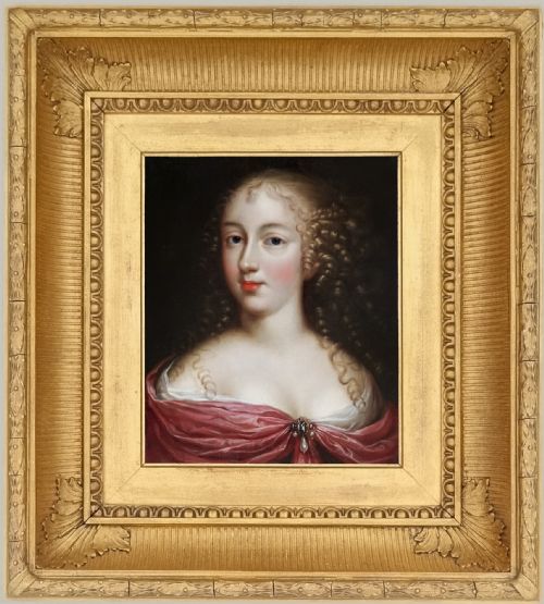 PORTRAIT OF PHILADELPHIA PARKER LATER MRS STEPHEN PIPER C1690 FOLLOWER OF PIERRE MIGNARD 16121695 OIL ON PANEL PAINTING