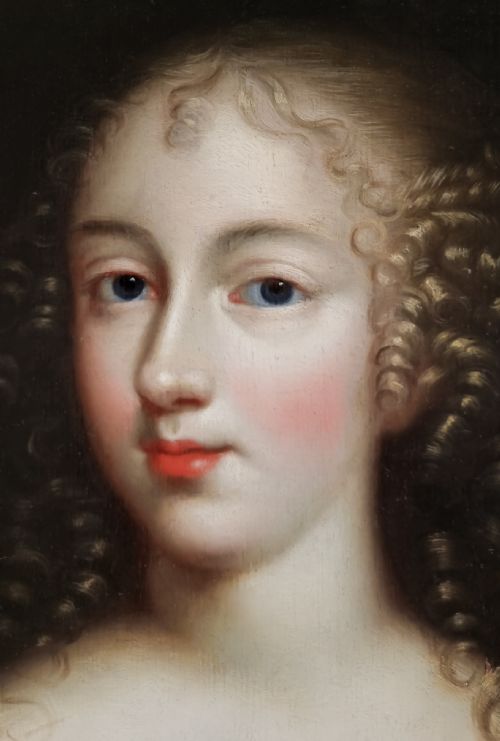 PORTRAIT OF PHILADELPHIA PARKER LATER MRS STEPHEN PIPER C1690 FOLLOWER OF PIERRE MIGNARD 16121695 OIL ON PANEL PAINTING - ADDITIONAL PHOTO 7