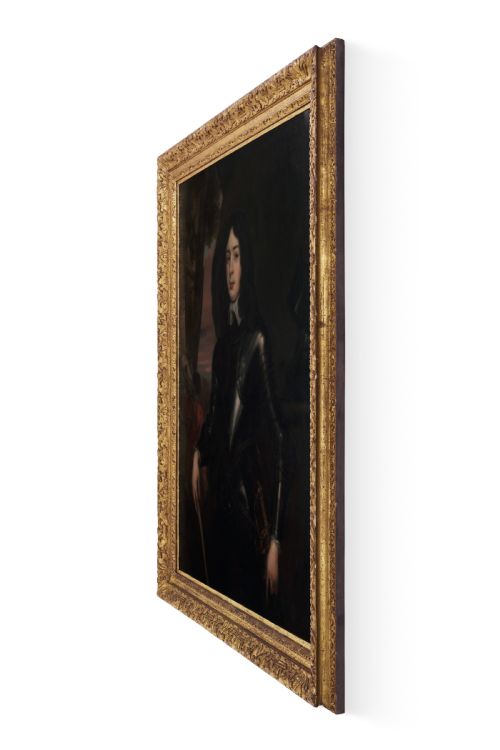 PORTRAIT OF A ROYALIST OFFICER IN ARMOUR WITH A HORSE AND GROOM BEYOND C16501665 FOLLOWER OF SIR ANTHONY VAN DYCK ANGLOFLEMISH SCHOOL 15991641 OIL ON CANVAS PAINTING - ADDITIONAL PHOTO 1