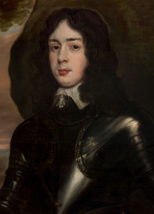 PORTRAIT OF A ROYALIST OFFICER IN ARMOUR WITH A HORSE AND GROOM BEYOND C16501665 FOLLOWER OF SIR ANTHONY VAN DYCK ANGLOFLEMISH SCHOOL 15991641 OIL ON CANVAS PAINTING - ADDITIONAL PHOTO 6