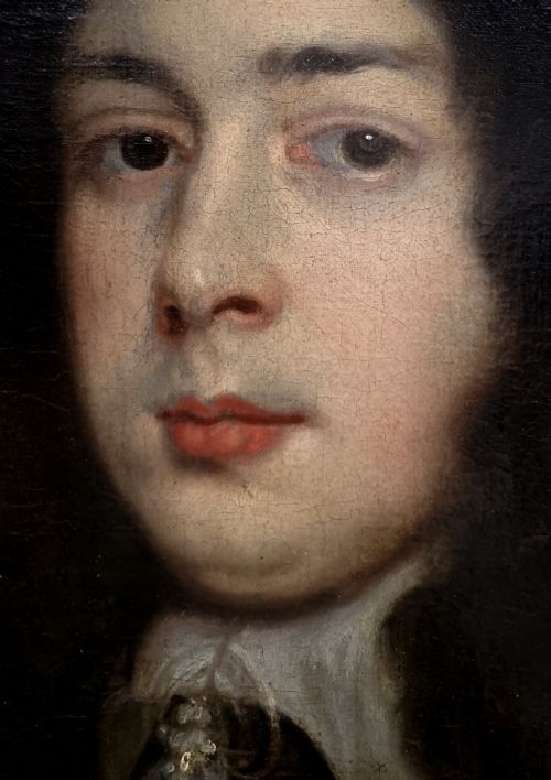 PORTRAIT OF A ROYALIST OFFICER IN ARMOUR WITH A HORSE AND GROOM BEYOND C16501665 FOLLOWER OF SIR ANTHONY VAN DYCK ANGLOFLEMISH SCHOOL 15991641 OIL ON CANVAS PAINTING - ADDITIONAL PHOTO 9