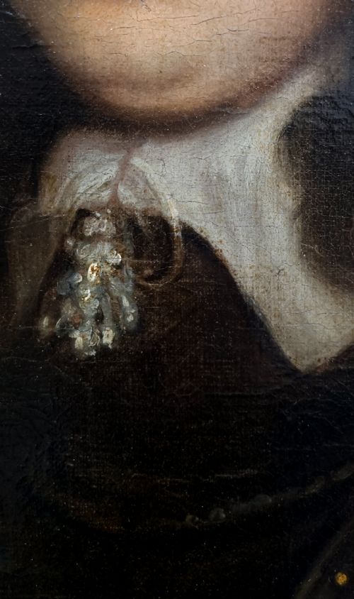 PORTRAIT OF A ROYALIST OFFICER IN ARMOUR WITH A HORSE AND GROOM BEYOND C16501665 FOLLOWER OF SIR ANTHONY VAN DYCK ANGLOFLEMISH SCHOOL 15991641 OIL ON CANVAS PAINTING - ADDITIONAL PHOTO 10
