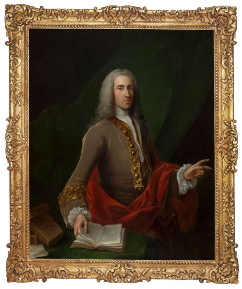 Portrait of a Gentleman, James Douglas, Lord Aberdour, Later 14th Earl of Morton (1702–1768), with Books; Attributed to Jeremiah Davison (C.1695–1745)