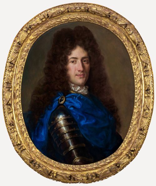 Portrait of a Gentleman in Armour and Azure Cloak with Diamond Clasp C.1700; Attributed to Joseph Vivienne  (1657-1735), Oil on Canvas