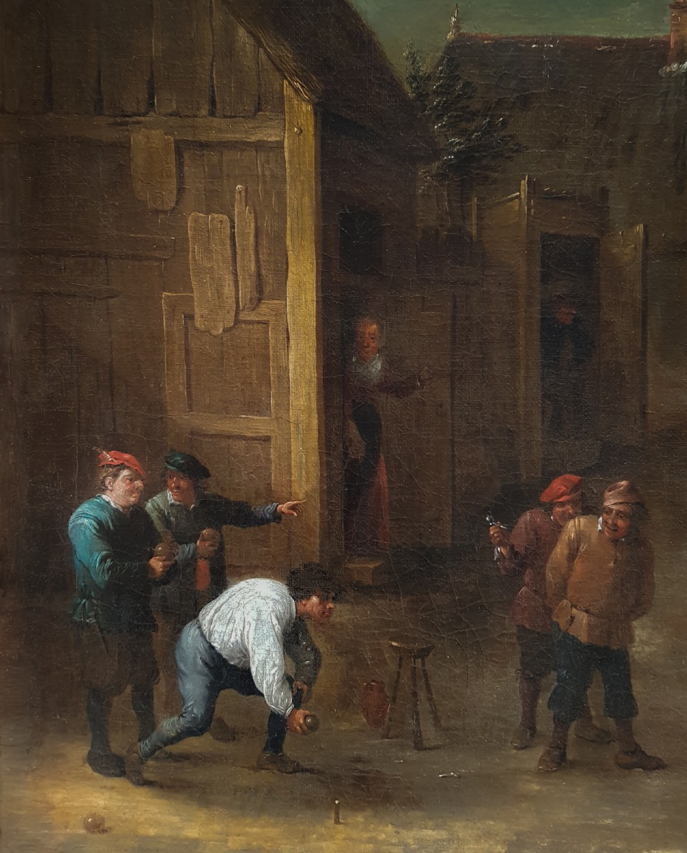 Figures Playing a Game of Bowls, 18th Century; Follower of David Teniers (1610–1690) View V