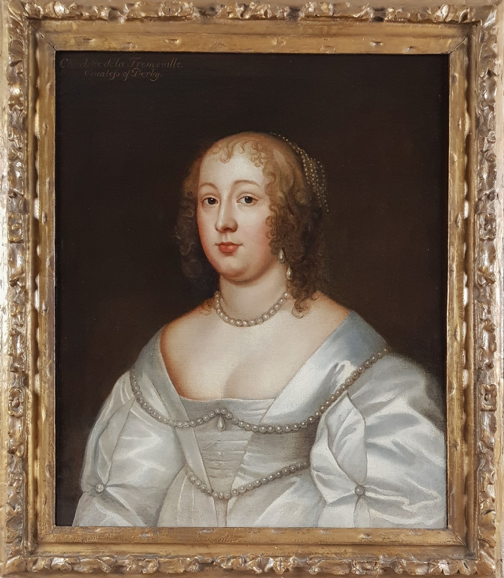 Portrait of Charlotte Stanley, Countess of Derby, 17th Century; Follower of Anton (Anthony) Van Dyck (1599-1641)