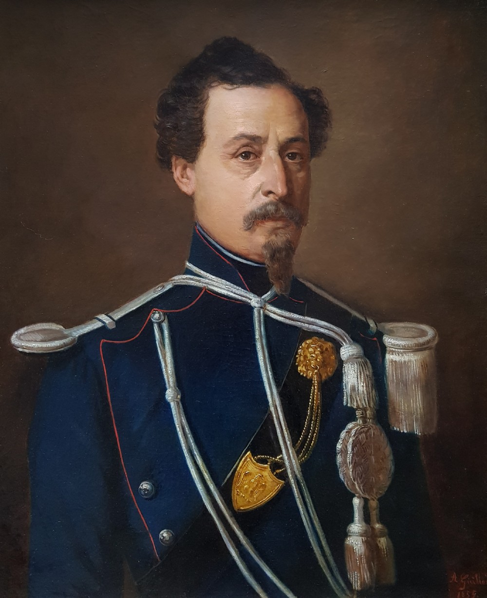 Portrait of an Officer, signed & dated 1855; Alfred Guillard (1810-1880) View II