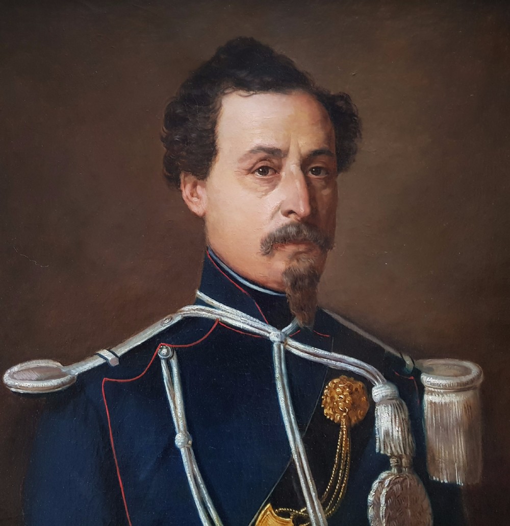 Portrait of an Officer, signed & dated 1855; Alfred Guillard (1810-1880) View III