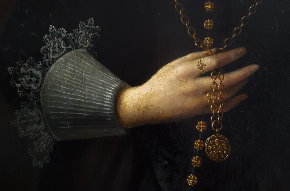 Portrait of a Lady c.1620 Dutch School, oil on panel View VI