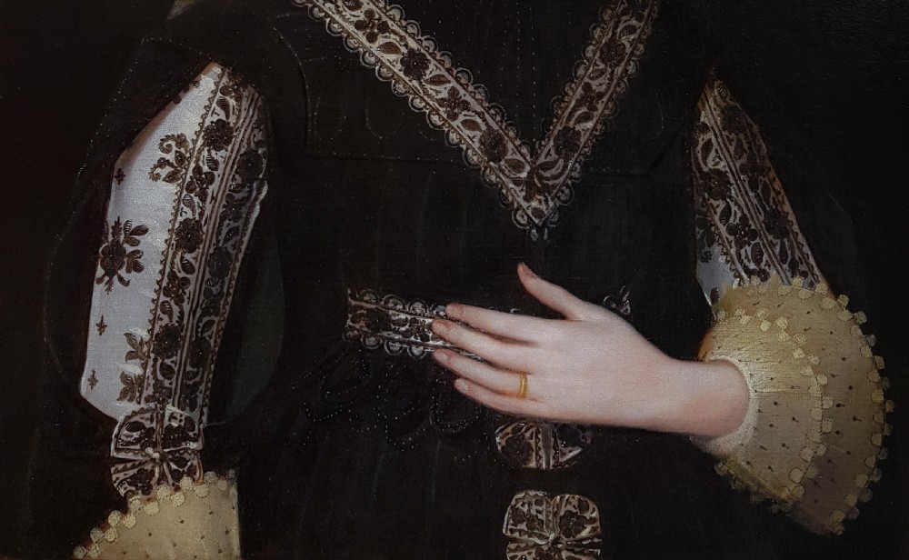 Portrait of Lady Anne Clifford, Countess of Dorset and Countess of Pembroke and Montgomery (1590-1676) c.1618; Circle of Paul Van Somer (c.1577 - c.1621) View VI