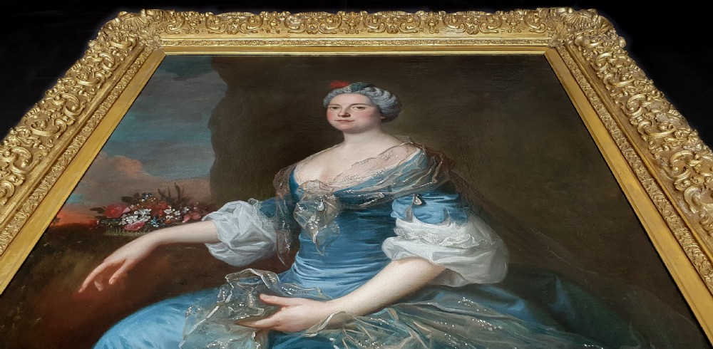 Portrait of a Lady as the Goddess Flora c.1750; Circle of Charles-André van Loo (1705-1765) View IV