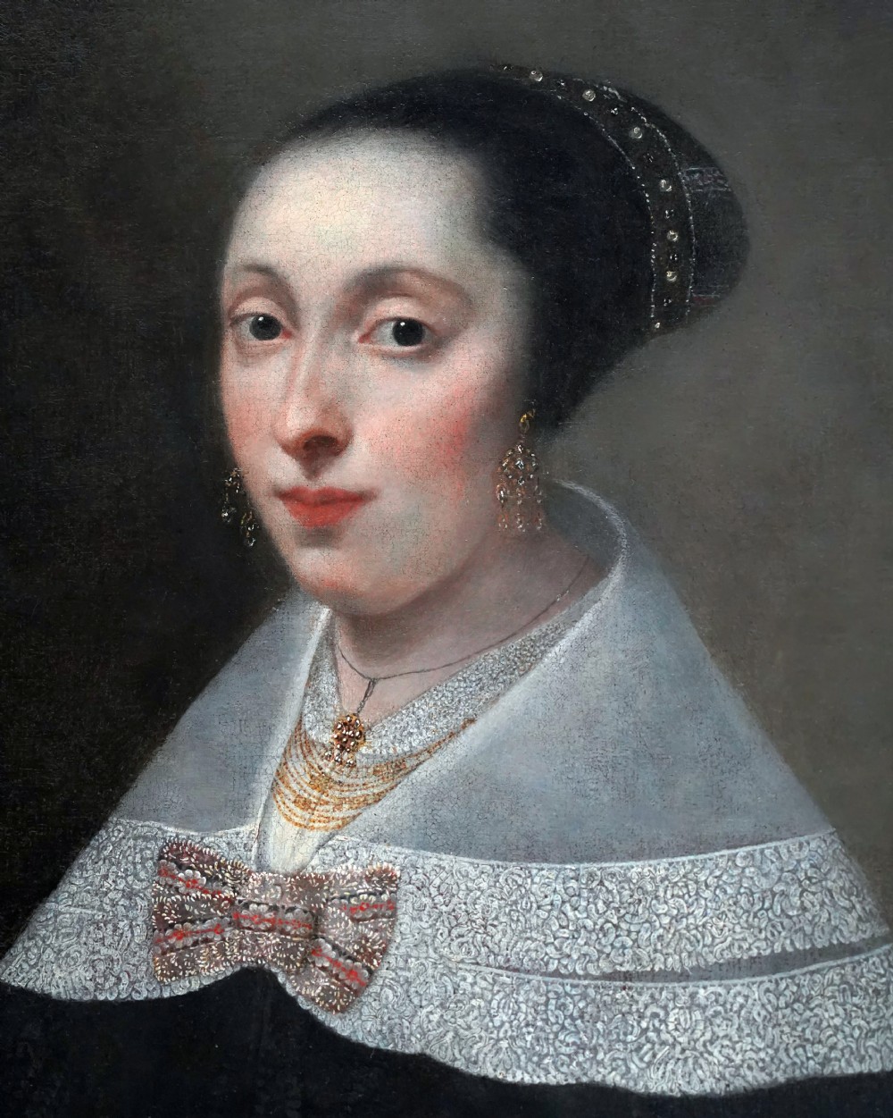 Portrait of a Lady with a Fan c.1656; Circle of Willem Drost (1633-1659) View VIII