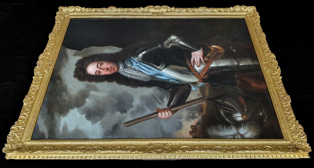 Portrait of King William III c.1700; Studio of Sir Godfrey Kneller (1646-1723), Antique Oil on Canvas Painting  View IV
