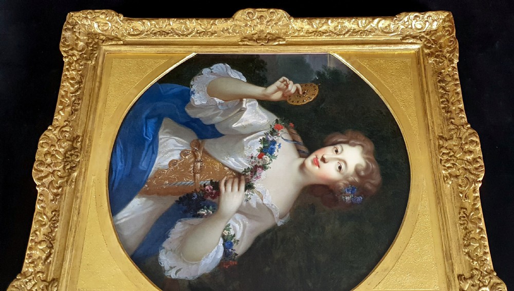 Portrait of the Countess de Montdidier Holding a Jewelled Mirror c.1672; Attributed to Henri Gascars (1635-1701) Oil on canvas painting View II